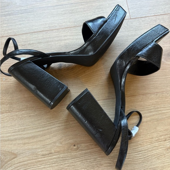 bp Women's Black Strappy Heels Noelle Platform Sandal 11 - Picture 5 of 12